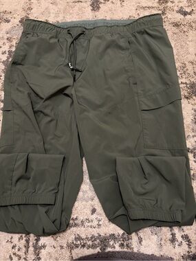 Olive Green Cargo Joggers
